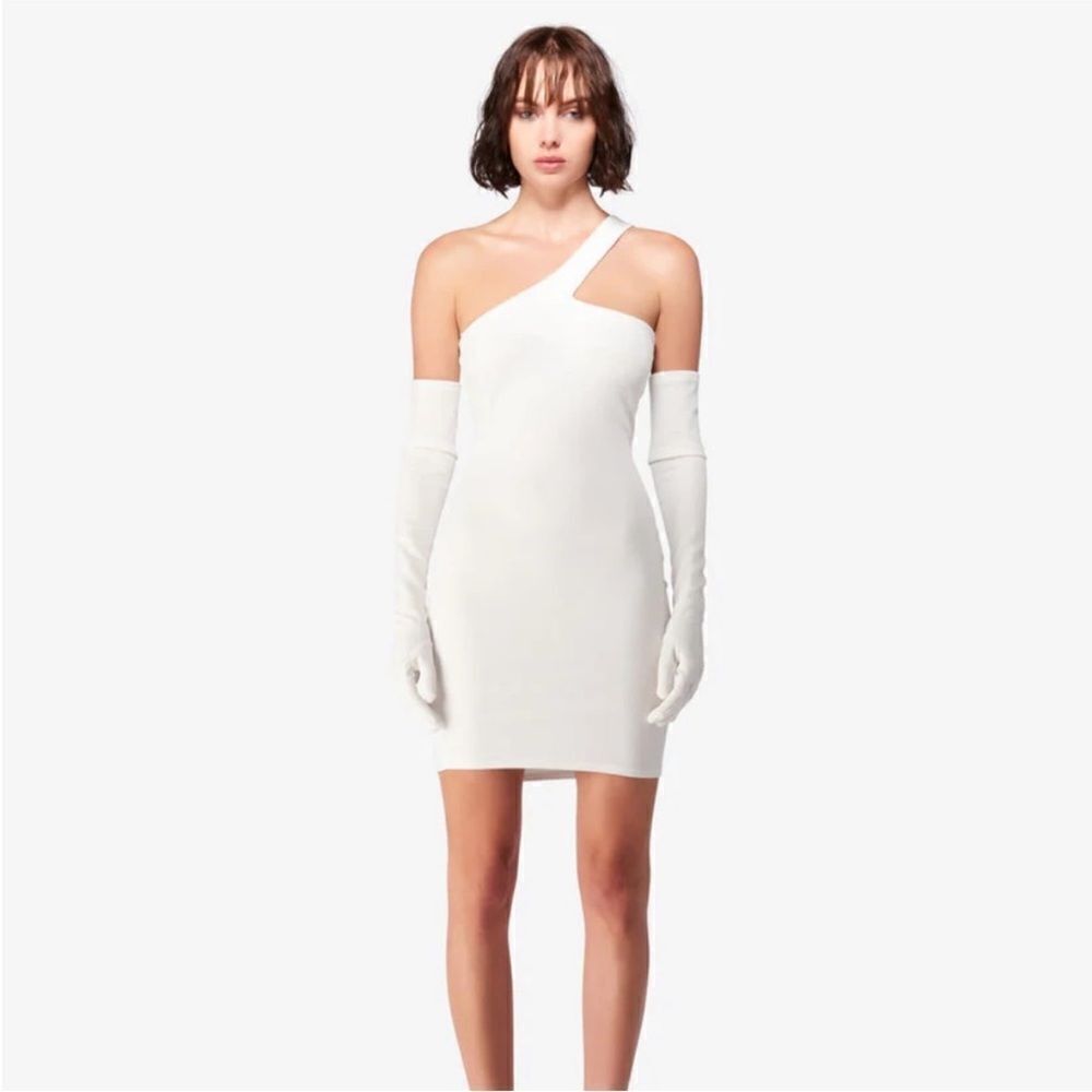 Revolve Miscreants Claudia Scuba One Shoulder Bodycon Mini Dress US 4